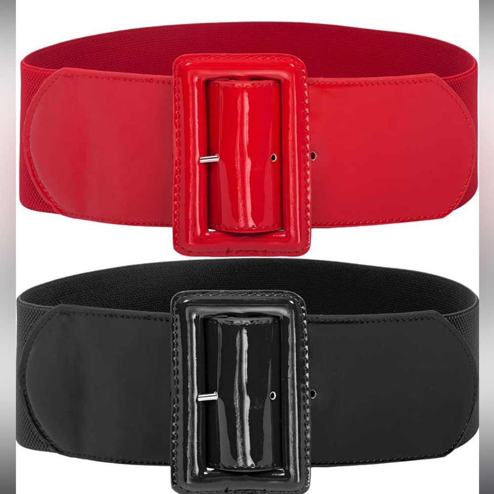 Two fashion elastic belts